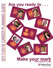 Cover of the 2017–2018 Virginia Tech Career Planning Guide