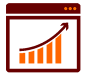 Bar graph showing upward trend